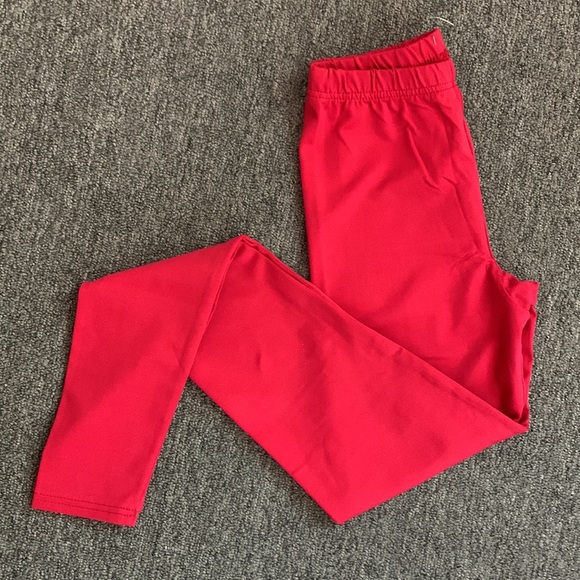 Capezio Dance/Activewear Leggings—Rich Red Cotton Lycra XS/S New - Picture 3 of 8